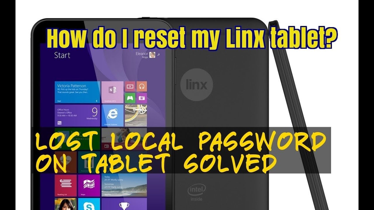 Linx Tablet Reset Forgot Windows Tablet Password - YouTube