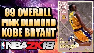 99 OVERALL PINK DIAMOND KOBE BRYANT IN NBA 2K18 MYTEAM