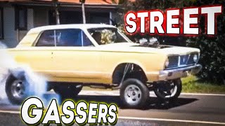 🟥 GASSERS ON THE STREET 💨 COMPILATION 1960S GASSER DRAG CARS