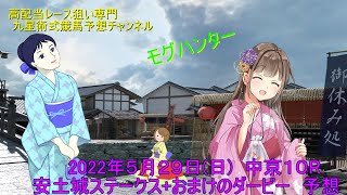 高配当レース狙い専門　中京 第１０レース  安土城ステークス 2022 +おまけのダービー2022 予想　2022年５月２９（日）九星術式競馬予想チャンネル　モグハンター