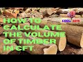 How to calculate the volume of Wood, Timber, Log, Round Wood in CFt. What is 2304 in timber volume.