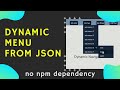 Dynamic Menu from JSON file (React.js) nested sub menus