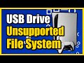 How to Fix This USB Drive's File System is Unsupported on PS5 (Best Tutorial)