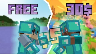 Bloxd.io (Free Game) Vs Minecraft (30$ Game)