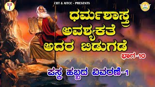 ಧರ್ಮಶಾಸ್ತ್ರ ಅವಶ್ಯಕತೆ ಅದರ ಬಿಡುಗಡೆ ಭಾಗ-10 ಪಸ್ಕ ಹಬ್ಬದ ವಿವರಣೆ