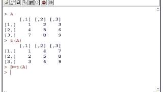 R tutorial : Basic Operations with Matrices