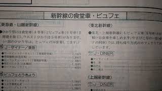 新幹線　ブルートレイン　食堂車のご案内　1992年3月