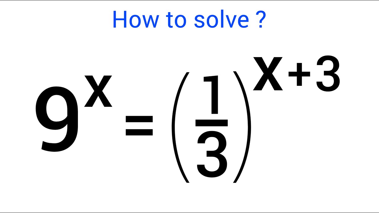 A Nice Exponents Problem Youtube