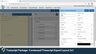 Transcript Package Condensed Transcript Export Layout 2x1