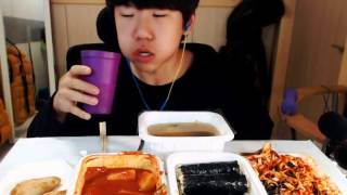 중2먹방BJ파투 이소네떡볶이+양념순대+튀만두+국물어묵 먹방★