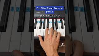 Fur Elise easy piano tutorial! (Part 2)