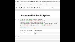 Day 37 : Sequence Matcher in Python