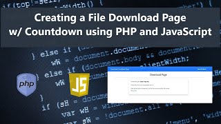 Creating Download Page with Countdown using PHP and JavaScript Tutorial DEMO