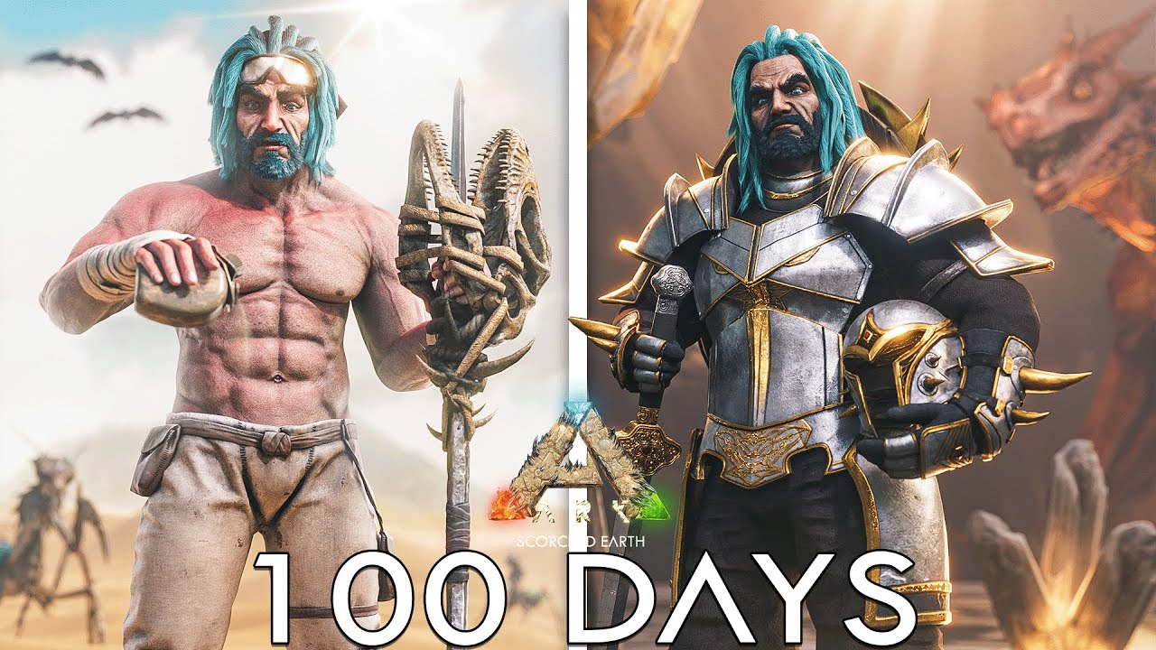 Surviving 100 Days in Hardcore ARK Survival Evolved [Scorched Earth Edition]
