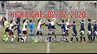 HIGHLIGHTS per la RETE Portogruaro 2 - VirtusPadova 0 - 02.02.2020  Summaga Portog. VE