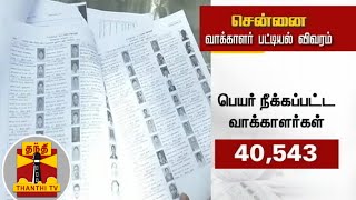 சென்னை- வாக்காளர் பட்டியல் விவரம் | Chennai | Voter List | Vote