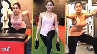 Actress Sayesha Stunning Hot Gym Workout Video | Arya | Sayyeshaa | Dance - Tamil Cinema