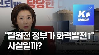 [팩트체크K] “문 정부 탈원전 한다며 화력발전 늘렸다”는 나경원…사실일까?