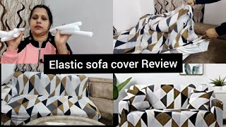 Amazon Sofa Cover Review | How to install a elastic sofa cover | Amazon Quality Sofa Cover