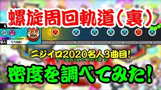 【密度調べ#107】ニジイロ2020名人3曲目が出たので螺旋周回軌道(裏)の密度を調べてみた！