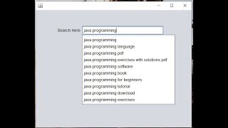Java Programming - Google Search Suggestions