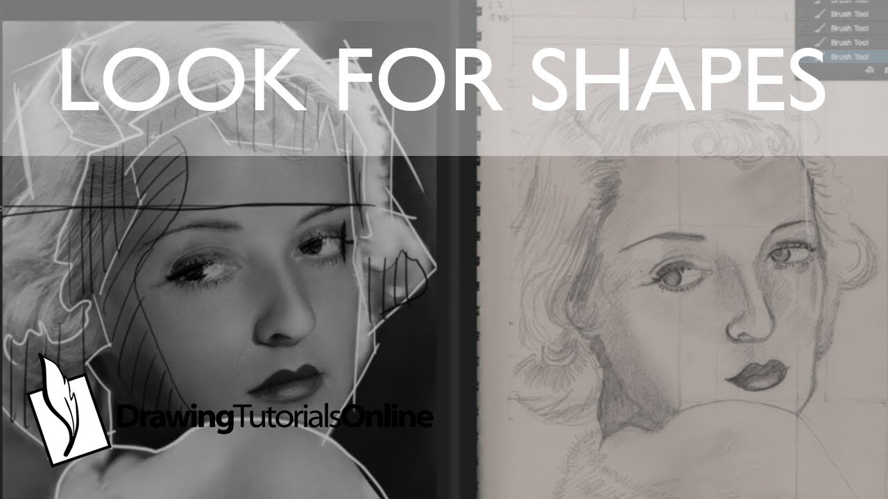 How To Draw A Portrait Using Abstract Shapes - YouTube