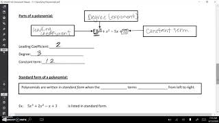 7.1 Classifying Polynomials