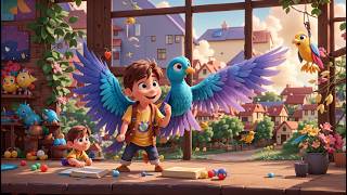 THE PROTECTOR OF THE BIRDS. Cartoons, bilingual, children's stories, educational, tales.