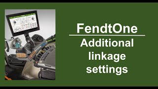 FendtOne additional rear linkage settings