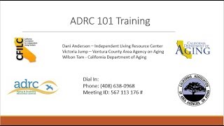 ADRC 101 Training