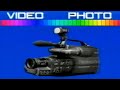 VIDEO - PHOTO & 90s Old School Panasonic Camcorders with Blue Background Footage Animations Loop