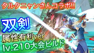 トーラム【双剣ビルド（武器別大会双剣部門）】1位\u00262位戦闘シーン （ステ、装備、スキル振り、コンボ紹介） コラボ:タルタニャンさん Toram#14