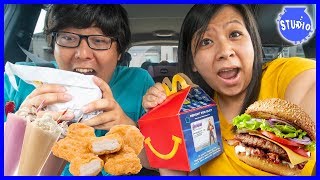 Letting the person in FRONT of me DECIDE what I EAT for 24 HOURS! Food Challenge Scavenger Hunt!