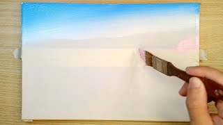 Simple Way to Paint a Lavender Field / Acrylic Painting For Beginners