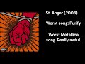 (72 SEASONS INCLUDED) Ranking every Metallica album + Best and Worst songs from each one