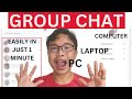 How to CREATE Facebook messenger group chat in laptop , computer and pc?