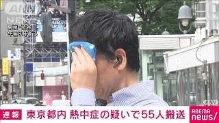 東京都内の熱中症疑い、55人搬送　80代女性が重篤　70代女性が重症(2024年7月9日)