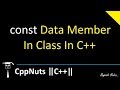 Const Data Member In C++