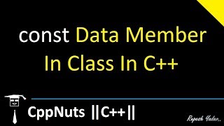 Const Data Member In C++