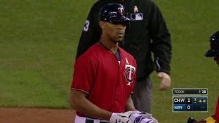 CWS@MIN: Buxton lines a single to right