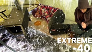 Extreme Winter Camping in Alaska (-36C) Backcountry Hot Tent Camping  ASMR
