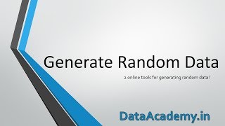 Generating Random Data For Testing