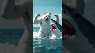 Daddy Fights Shark to Save a Kitten 🐈👊🐬 #ai #cat #catlover #story #cutecat #cute