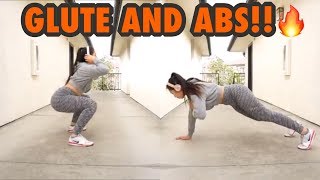 GLUTE AND AB FAT BURNING WORKOUT! | Burn Fat Without Running