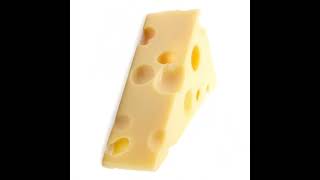 cool piece of swiss cheese spinning clockwise slowly with quiet wii sports music in the background