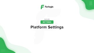 Forlogis LMS: Platform Settings