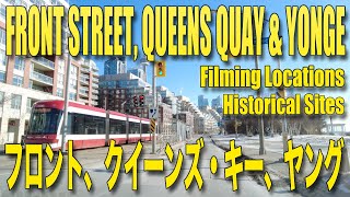 Toronto: Driving on Front St, Queens Quay West to Yonge St \u0026 College St on February, 2022.