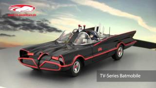 ck-modelcars-video: Batman Classic TV Series Batmobile with Batman and Robin HotWheels