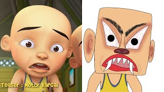 Upin and Lpin with funny Motorcycle - Upin and lpin funny cartoon drawing meme