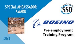 Boeing Pre-employment Training Program, Special Ambassador Award (2021)